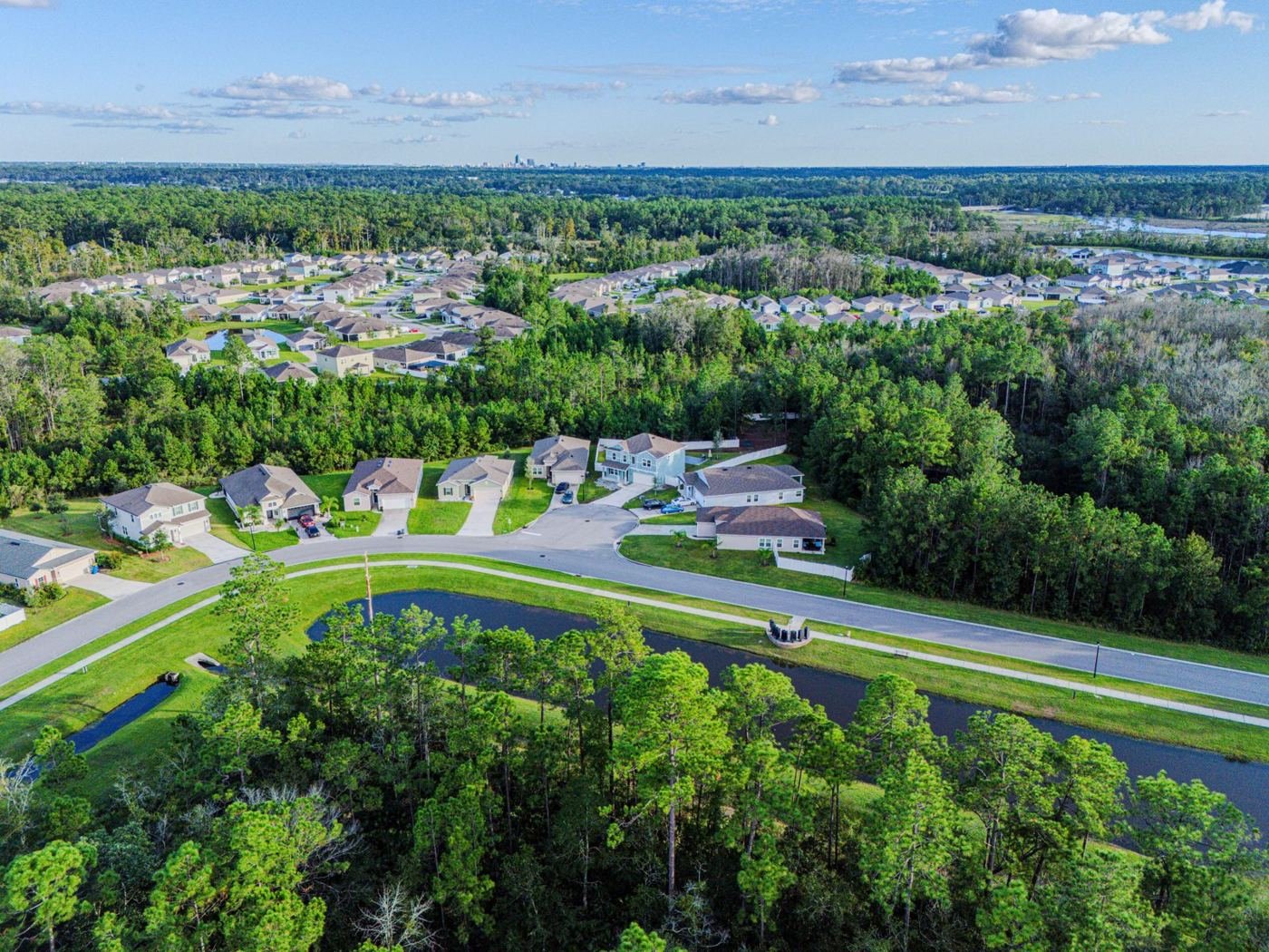 Single-family luxury home architecture in Beacon Lake